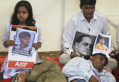 Ravindra and Sonali Wakode, parents of deceased IIT Bombay student Sahil Wakode, sit on an indefinite hunger strike on September 28