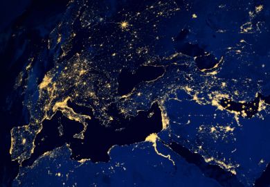 European countries earth night