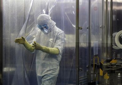 Person in protective clothing