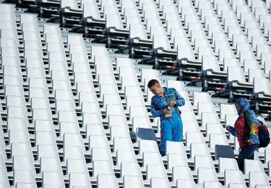 Empty seats in stadium