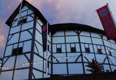 Shakespeares Globe Theatre at sunset