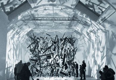 Cold Dark Matter: An Exploded View (1991) by Cornelia Parker at The Whitworth Art Gallery, Manchester