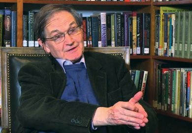 Sir Roger Penrose speaking during video interview