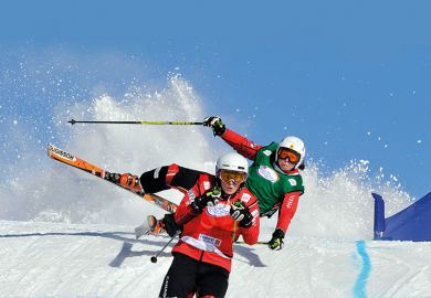 Ski fall