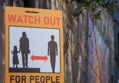 social distancing sign