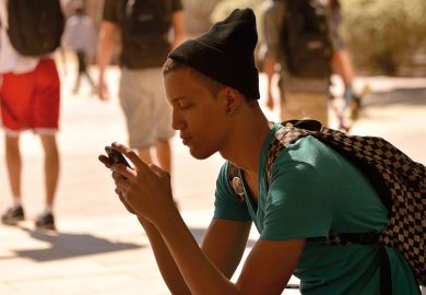 Solitary student on social media