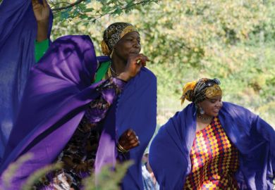 Somali women, harvest festival celebration, Maine