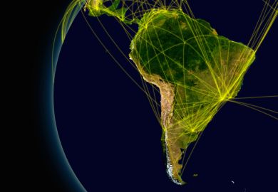 South American connections illustrating connections between national university systems