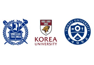 Logos of Seoul National University, Korea University and Yonsei University. Logos of Seoul National University, Korea University and Yonsei University.