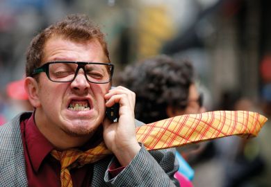 Stressed/angry man speaking on mobile phone Stressed/angry man speaking on mobile phone