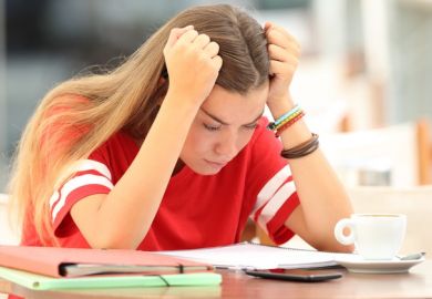 A stressed student A stressed student