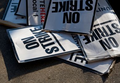 Strike placards