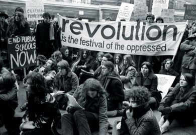 Student protestors taking part in demonstration