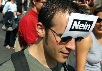 Student tuition fees demonstrator, Duesseldorf, Germany