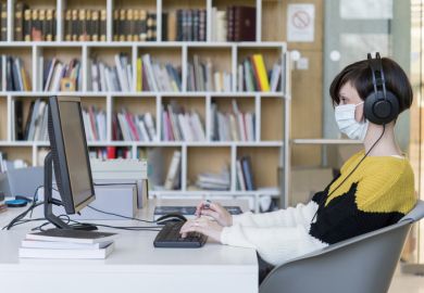 Student wearing mask
