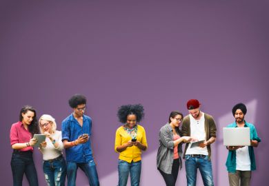 Students with technology