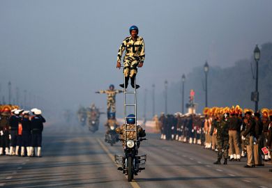 Indian stunt motorbikes