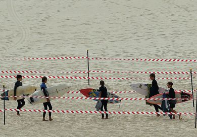 Surfers carry their boards on Bondi Beach when it reopened after a five-week closure in Sydney on April 28, 2020, amid the coronavirus pandemic. Surfers carry their boards on Sydney’s Bondi Beach after it reopened after a five week closure, autonomy, free from meddling