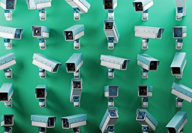 An array of multiple security cameras mounted on a green wall, symbolising surveillance, security, and monitoring. To illustrate that franchise partners must be helped to improve, not just monitored. An array of multiple security cameras mounted on a green wall, symbolising surveillance, security, and monitoring. To illustrate that franchise partners must be helped to improve, not just monitored.