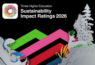 Sustainability Impact Ratings logo with supplement artwork of deer, trees and fish in waves.