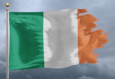 Tattered Irish flag