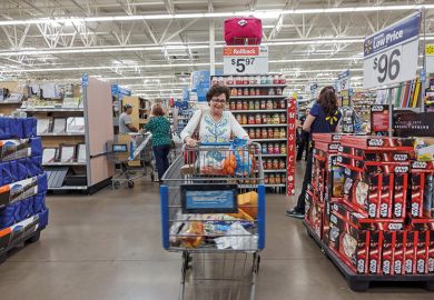 A woman in a US supermarket