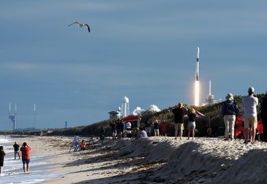 SpaceX Falcon 9 rocket launches at Canaveral National Seashore