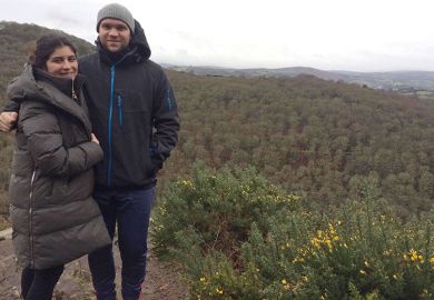 Matthew Hedges and his wife Daniela Tejada
