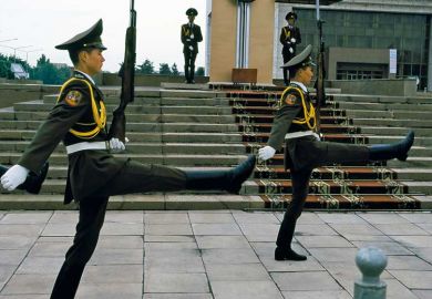 Changing of the guard ceremony in Bishkek, Kyrgyzstan
