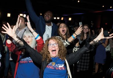Democrats gather for election night in Washington DC
