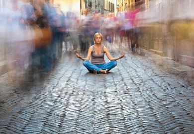 A woman in a yoga pose