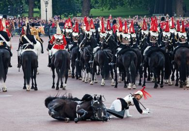 Royals horse Guard falls off horse at Trooping the Colour ceremony in London