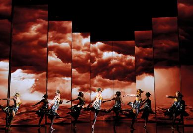 Ballet with storm clouds