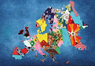 Patchwork map of Europe