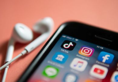 Tik Tok on a mobile phone 