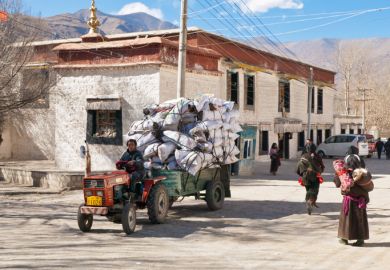 Tractor in Tibet