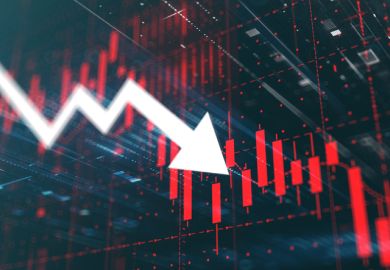 A trendline down