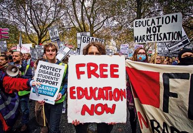 Tuition fees protesters