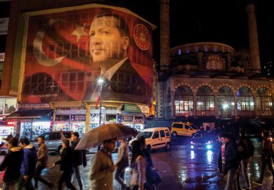 Poster of Turkish president Recep Tayyip Erdogan Poster of Turkish president Recep Tayyip Erdogan