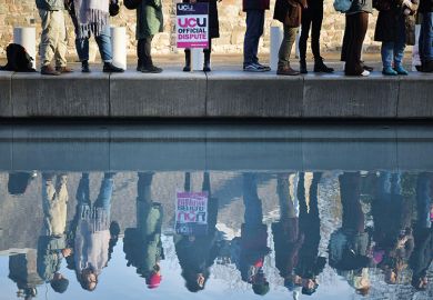 UCU strike rally outside the Scottish Parliament, November 2022