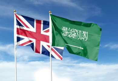 UK and Saudi Arabia flags