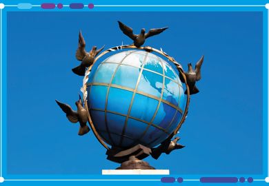A statue of A blue terrestrial globe with doves of peace around It in Independence Square, Kiev, Ukraine A statue of A blue terrestrial globe with doves of peace around It in Independence Square, Kiev, Ukraine