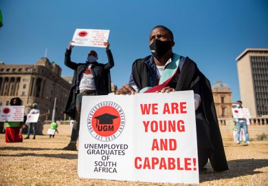 Unemployed graduates march to demand jobs opportunities in 2020 in Pretoria, South Africa Unemployed graduates march to demand jobs opportunities in 2020 in Pretoria, South Africa