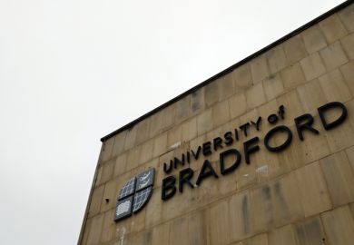 University Of Bradford sign