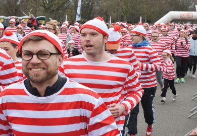 Where's Wally fun run for the National Literacy Trust Where's Wally? Fun run for National Literacy Trust as a metaphor for complete PhD coverage for lecturers ‘undesirable’