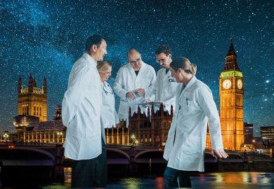 The Big Ben, Houses of Parliament, researchers montage to illustrate Rules of engagement