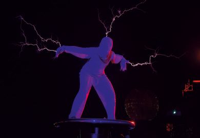 A dancer throwing live electric lightning bolts A dancer throwing live electric lightning bolts to illustrate Russell Group universities contemplate overseas student ‘shocks’