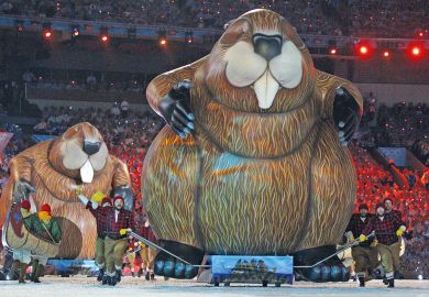 Entertainers dressed as lumberjacks in Vancouver, Canada Entertainers dressed as lumberjacks in Vancouver, Canada to illustrate Entertainers dressed as lumberjacks in Vancouver, Canada Canadian universities reel from international student visa cut