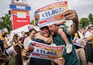 Winners during a traditional neighbourhood party organised by the Postcode Lottery to illustrate Open science ‘has turned Dutch research funding into lottery’