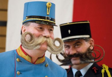 Two contestants pose during the European Beard and Moustache Championships Two contestants pose during the European Beard and Moustache Championships to illustrate Reforms urged to curb French ‘moustache positions’